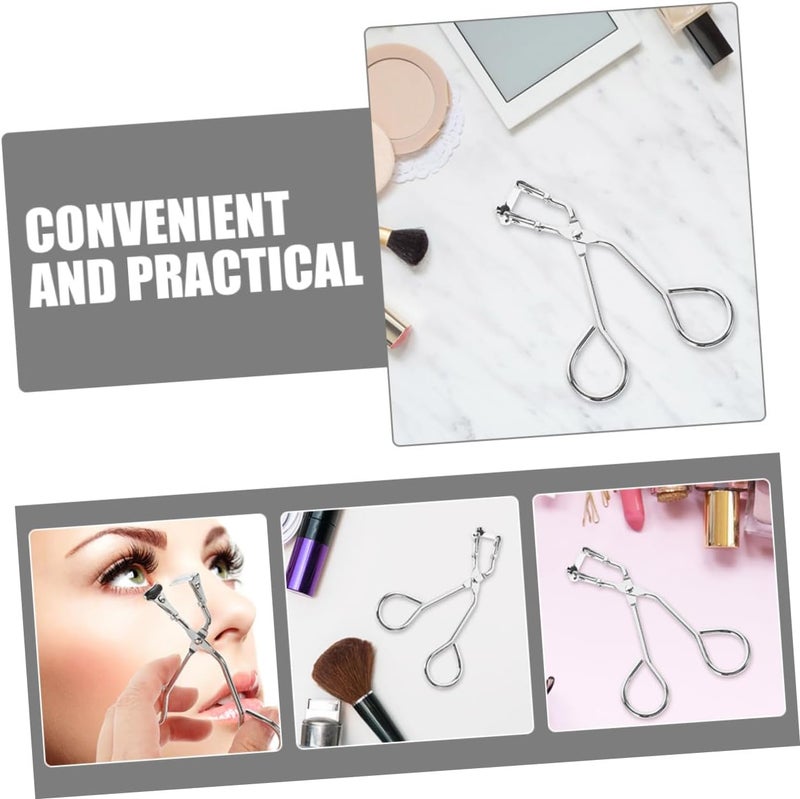 2pcs Eyelash Curlers Set, Chrome Silver Rose Gold Metal Eyelash Curling Tools for Women Makeup, Partial Lash Curler for Precise Curling and Cosmetic Use - Image 4