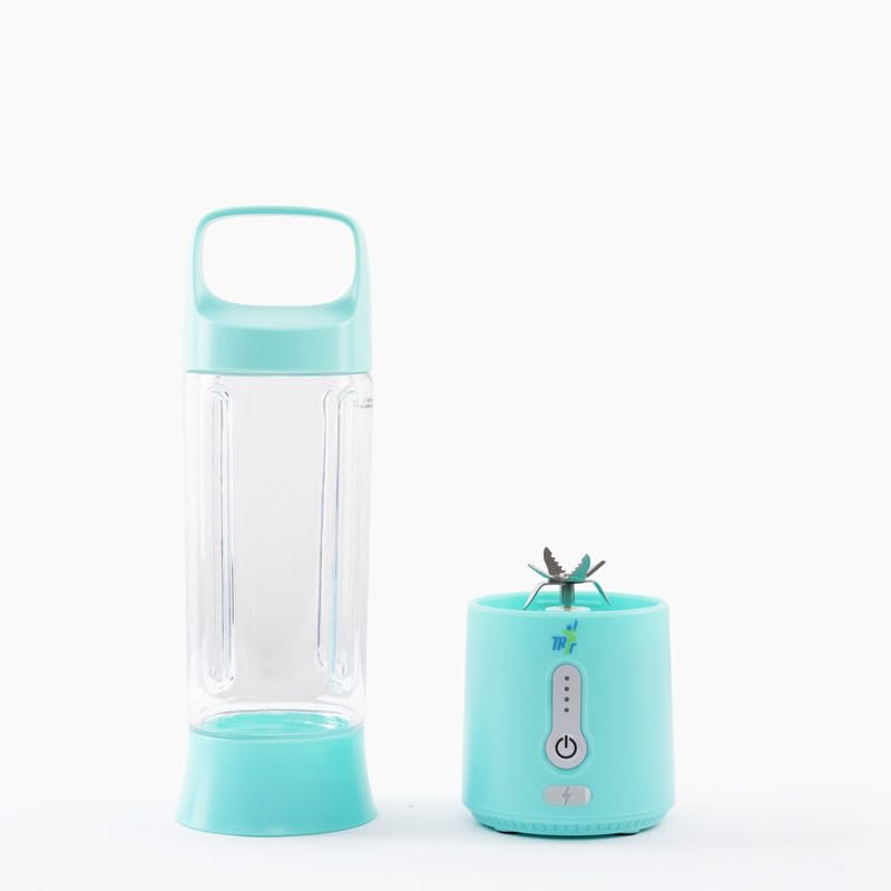 TR6 Blendmate Pro Portable Blender for Smoothies Protein Shakes Ice Crushing 500ML Capacity Tritan Material 4000mAh Battery USBC Port with Handle Lid Turquoise - Image 2