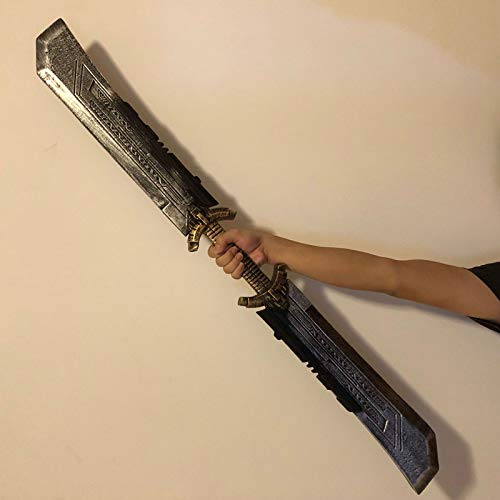 damdos Halloween Prop Cosplay Sword,42.5 inch Sword Double Stand Cosplay Sword,PU Foam Role Play Prop Costume Accessory Birthday Gifts - Image 4