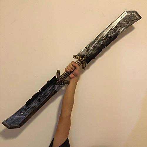 damdos Halloween Prop Cosplay Sword,42.5 inch Sword Double Stand Cosplay Sword,PU Foam Role Play Prop Costume Accessory Birthday Gifts - Image 3