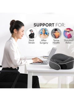 Generic Travel Neck Pillow Memory Foam U Shaped Neck Support 100% Pure Memory Foam Pillow Ergonomic Design Soft Best Full Neck Surround Pillow Sleep for Airplane Car Office and Home Resting (Black)  - Image 2