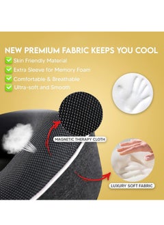 Generic Travel Neck Pillow Memory Foam U Shaped Neck Support 100% Pure Memory Foam Pillow Ergonomic Design Soft Best Full Neck Surround Pillow Sleep for Airplane Car Office and Home Resting (Black)  - Image 3