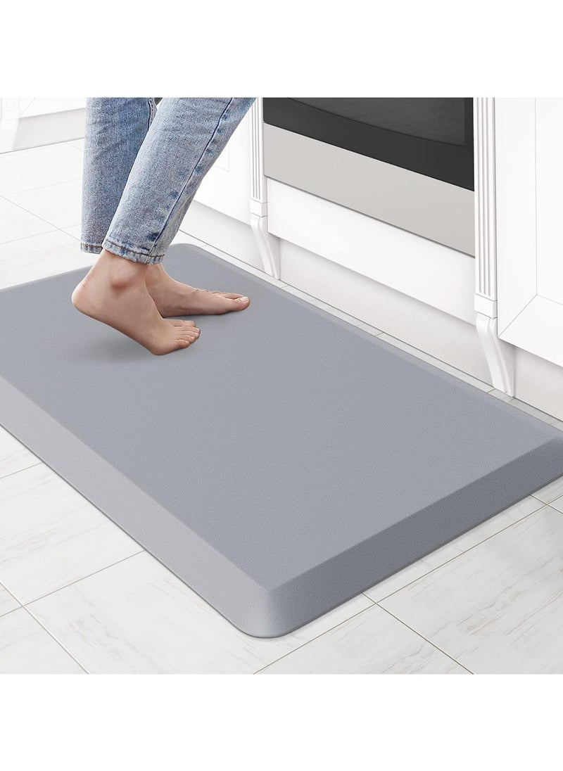 YIM-VIBEHAUS Kitchen Mat Anti Fatigue Mat, Waterproof Non-Slip Kitchen Rugs, Ergonomic Foam Floor Mats Kitchen, Laundry,Home, Office (Grey, 44x71cm)  - Image 1