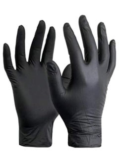 Generic 100-Piece Disposable Nitrile Gloves Set Black Large  - Image 1