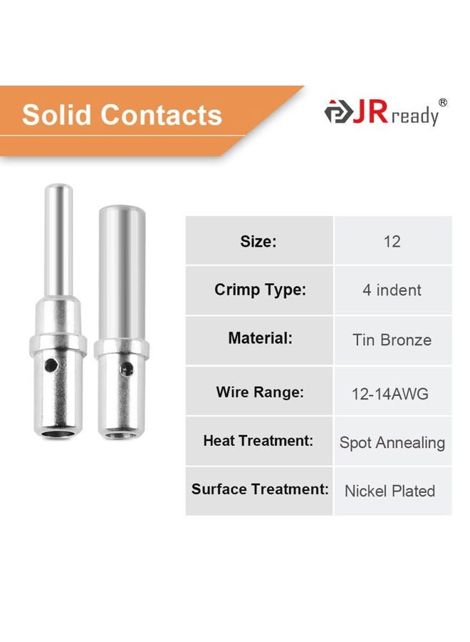 JRready DTP Connector Kit ST6138 2 Pin Gray Waterproof Electrical Wire Connector with 12# Solid Contact Current Rating 25 Amps,2 Sets - Image 3