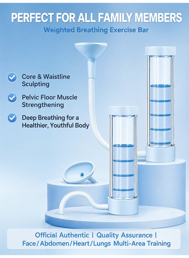 JIAROU Dumbbell Breathing Trainer,Deep Breathing Trainer, Natural Lung Trainer for Adults, Easy to Use and Clean, Breathing Dumbbell(Blue) - Image 4