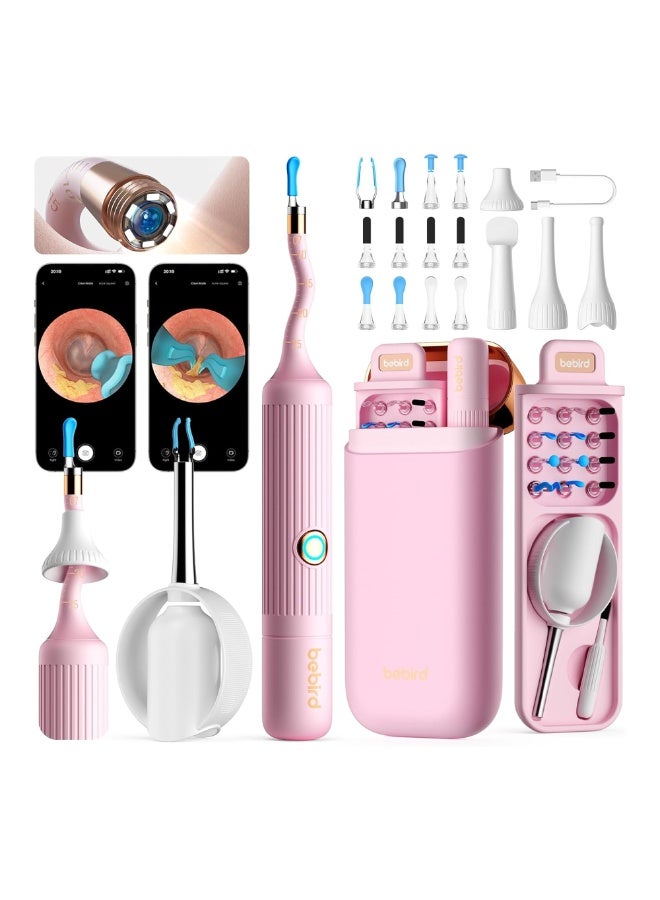 Bebird Earsight Plus Ear Wax Removal Tool Camera & Light, Visual Earwax Cleaner with Cleaning Kit As Spade/Spoon/Picker/Tweezers Clean Ears for Family, Ear-Scope Wireless WiFi Connect (Pink) - Image 2