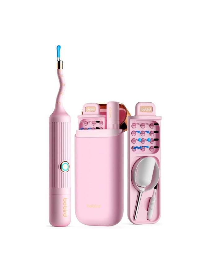 Bebird Earsight Plus Ear Wax Removal Tool Camera & Light, Visual Earwax Cleaner with Cleaning Kit As Spade/Spoon/Picker/Tweezers Clean Ears for Family, Ear-Scope Wireless WiFi Connect (Pink) - Image 1