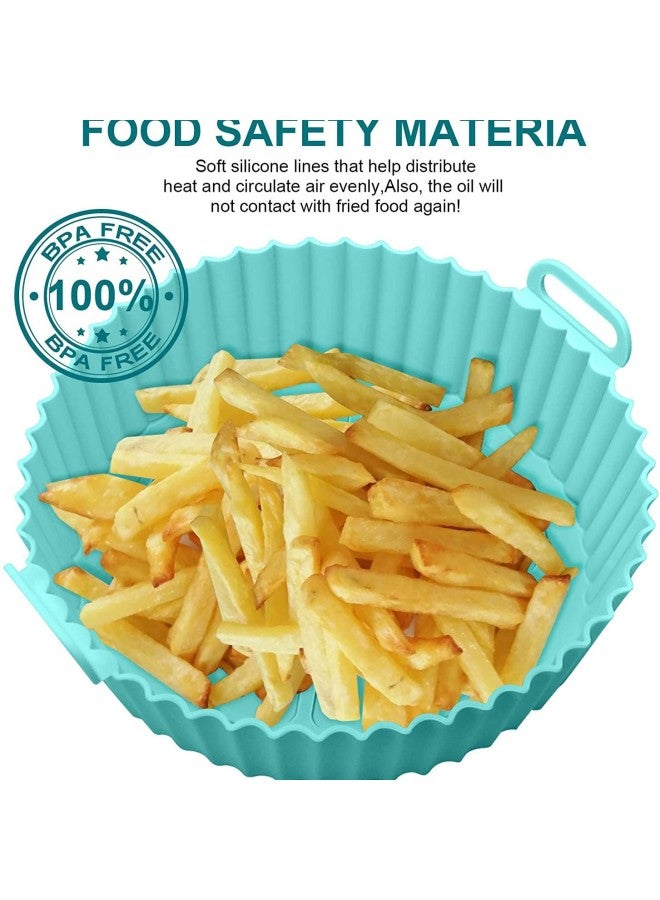 Cross-border Silicone Baking Pan Round Air Fryer Baking Pan Mat Food Grade Household 8-inch Baking Oven Special Lining-Specifications:70g- 8inch-Color:Black - Image 4