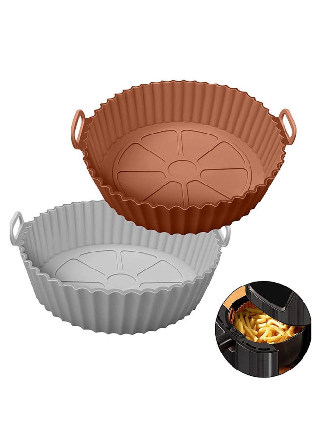 Cross-border Silicone Baking Pan Round Air Fryer Baking Pan Mat Food Grade Household 8-inch Baking Oven Special Lining-Specifications:70g- 8inch-Color:Black - Image 3