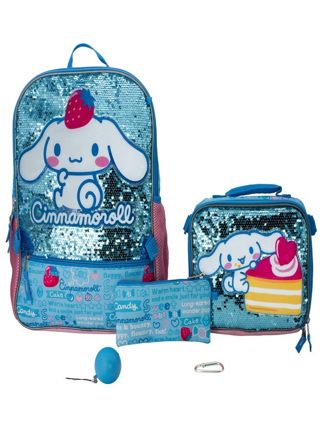Accessory Innovations AI ACCESSORY INNOVATIONS 5 PC Backpack Set, Girls & Boys School Bag 16â€ with Front Zip Pocket, Kawaii, Standard, Character - Image 1