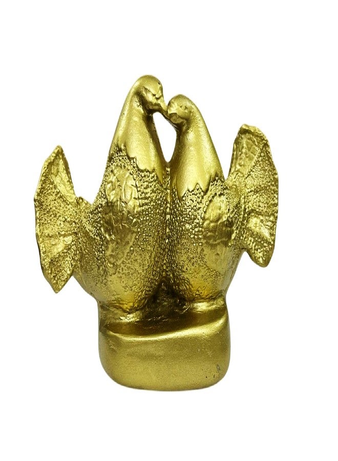 numeroastro Feng Shui Love Birds | Mandarin Ducks Showpiece in Polyresin (1 Pc (Gold - Image 1