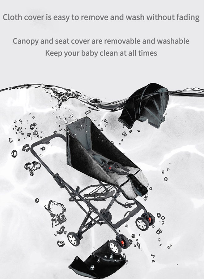 جو توي عربة أطفال متعددة الوظائف، يمكن أن تجلس وتستلقي عربة أطفال خفيفة الوزن، عربة أطفال محمولة وقابلة للطي للسفر - Image 4