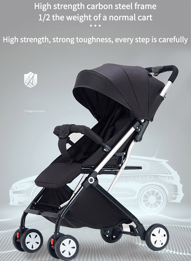 جو توي عربة أطفال متعددة الوظائف، يمكن أن تجلس وتستلقي عربة أطفال خفيفة الوزن، عربة أطفال محمولة وقابلة للطي للسفر - Image 5