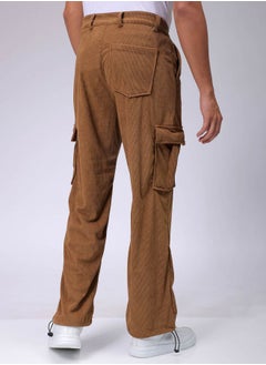The Indian Garage Co Men Baggy Textured Mid-Rise Cargos  - Image 2