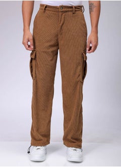 The Indian Garage Co Men Baggy Textured Mid-Rise Cargos  - Image 1