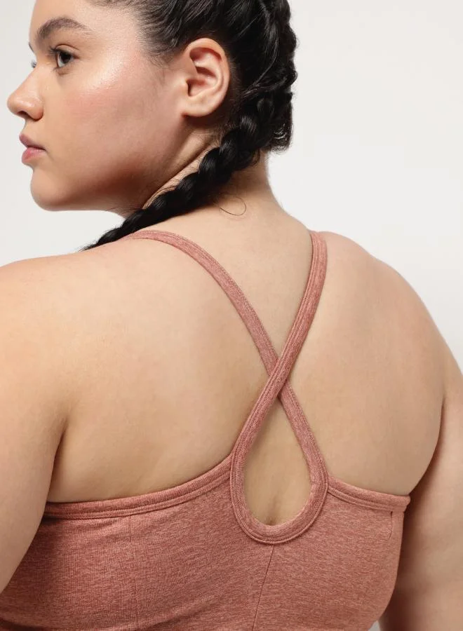 Zaecy  Criss-Cross Bra Camisole Bra – Rose Gold for Women | Best Price UAE