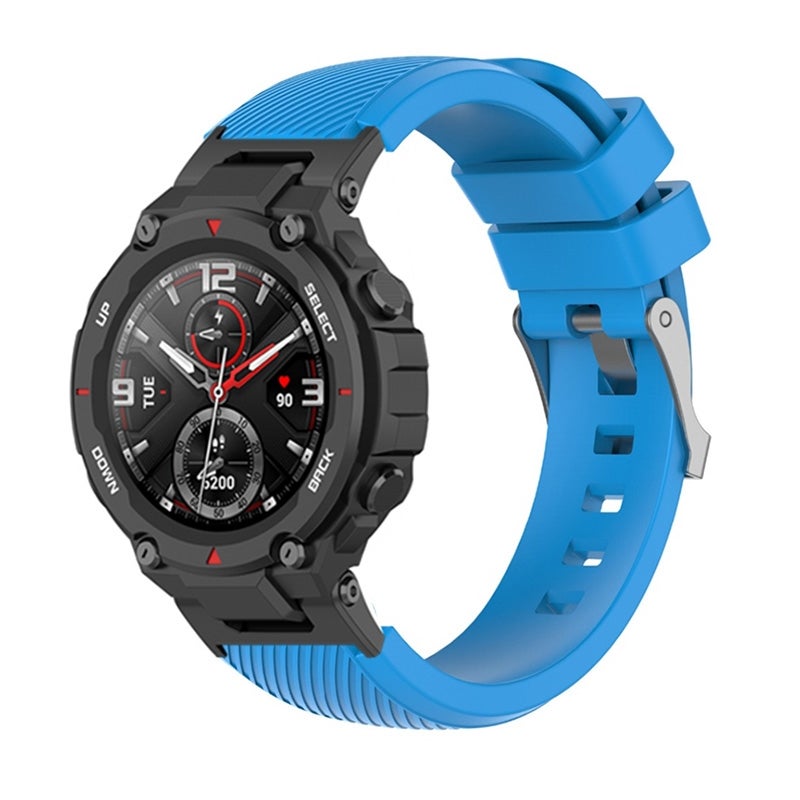 erorex For Amazfit T-Rex / T-Rex Pro / Ares Twill Silicone Watch Band(Blue) - Image 1