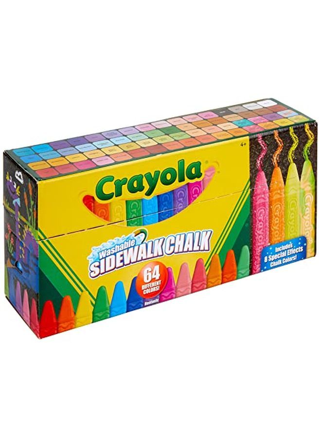 Crayola طباشير الرصيف القابلة للغسل هدايا عيد الفصح الخارجية للأطفال 64 قطعة - Image 3