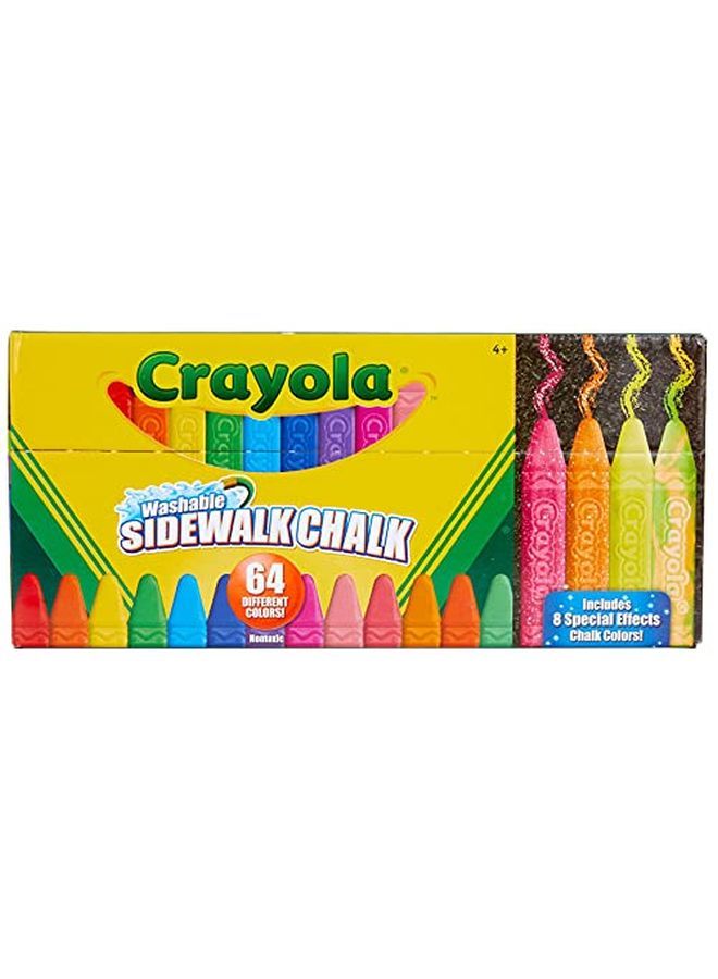 Crayola طباشير الرصيف القابلة للغسل هدايا عيد الفصح الخارجية للأطفال 64 قطعة - Image 1