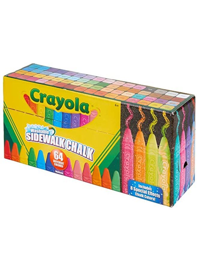 Crayola طباشير الرصيف القابلة للغسل هدايا عيد الفصح الخارجية للأطفال 64 قطعة - Image 4