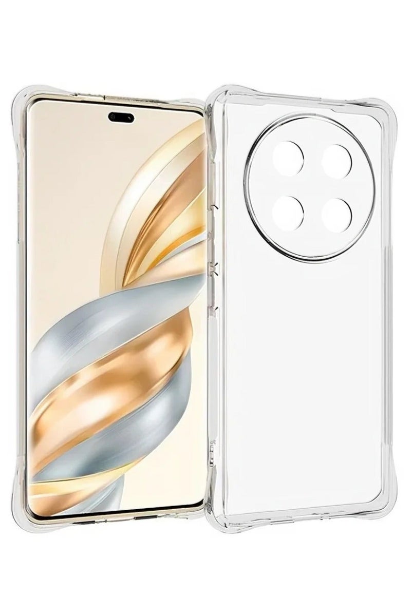 Case for Honor X9c 5G Clear TPU Four Corners Military-Grade Protection Cover Transparent Soft