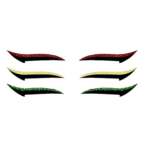 Comet Busters Red, Neon Yellow and Lime Green Eyeliner Stickers (EYE056) - Image 1