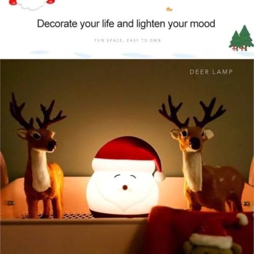Desidiya® Santa Silicone Night Lamp for Kids – Dual Power (USB & Battery) | Soft LED Night Light | Color Changing | Safe Silicone | Christmas Gift & Bedroom Decor - Image 5