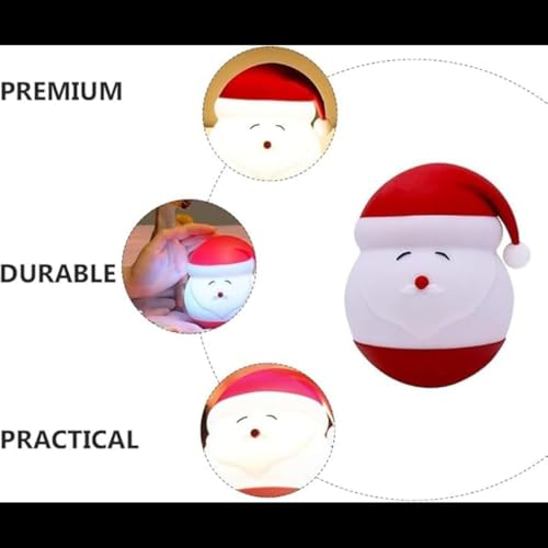 Desidiya® Santa Silicone Night Lamp for Kids – Dual Power (USB & Battery) | Soft LED Night Light | Color Changing | Safe Silicone | Christmas Gift & Bedroom Decor - Image 3