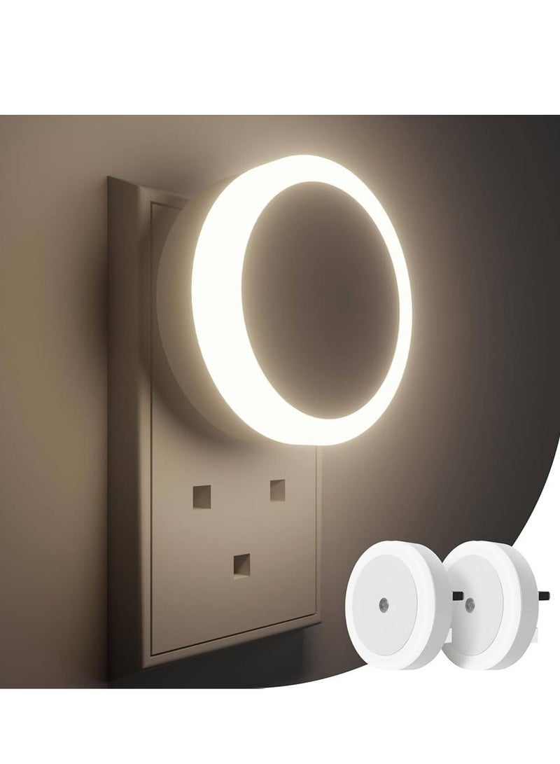 QLIGHT 2-Pack LED Night Light with Smart Dusk And Dawn Sensor Light, Good For Sleep, Safety Night Light for kids room, Bathroom, staircase, Hall way, Bedroom. - Image 1