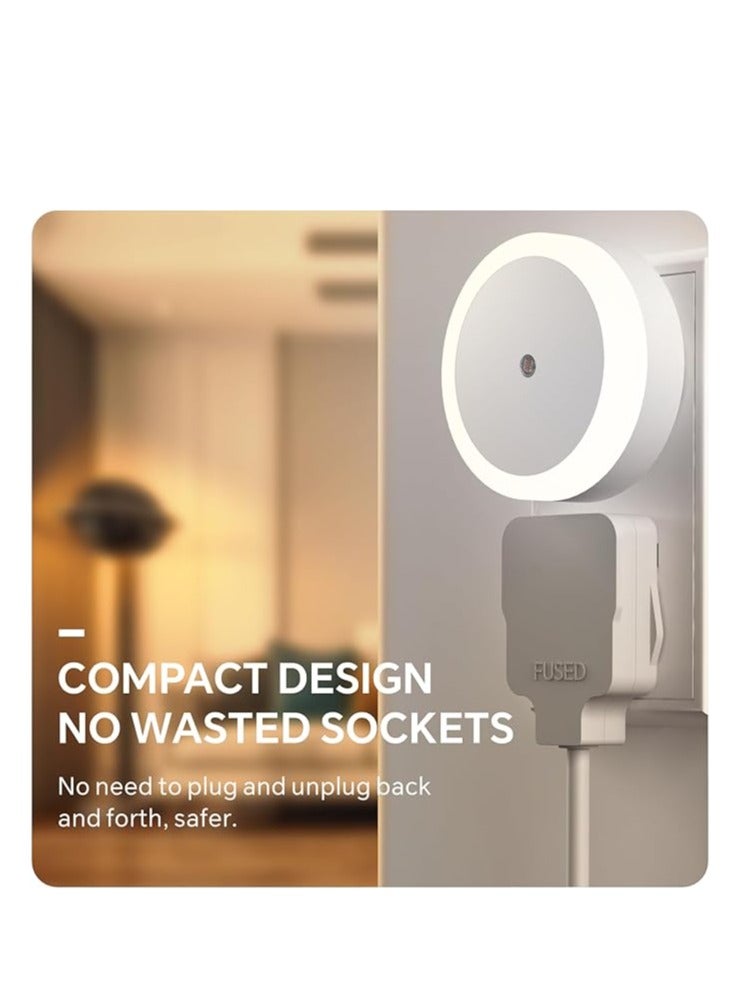 QLIGHT 2-Pack LED Night Light with Smart Dusk And Dawn Sensor Light, Good For Sleep, Safety Night Light for kids room, Bathroom, staircase, Hall way, Bedroom. - Image 5