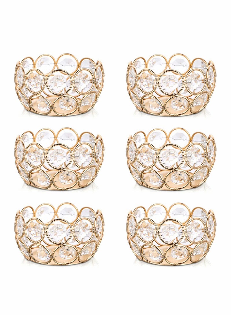 Excefore Glass Candle Holder, Tea Light Holder, 2.67" Perfect Centerpieces for Wedding, Party, Home Decor (6 Pieces) - Image 1