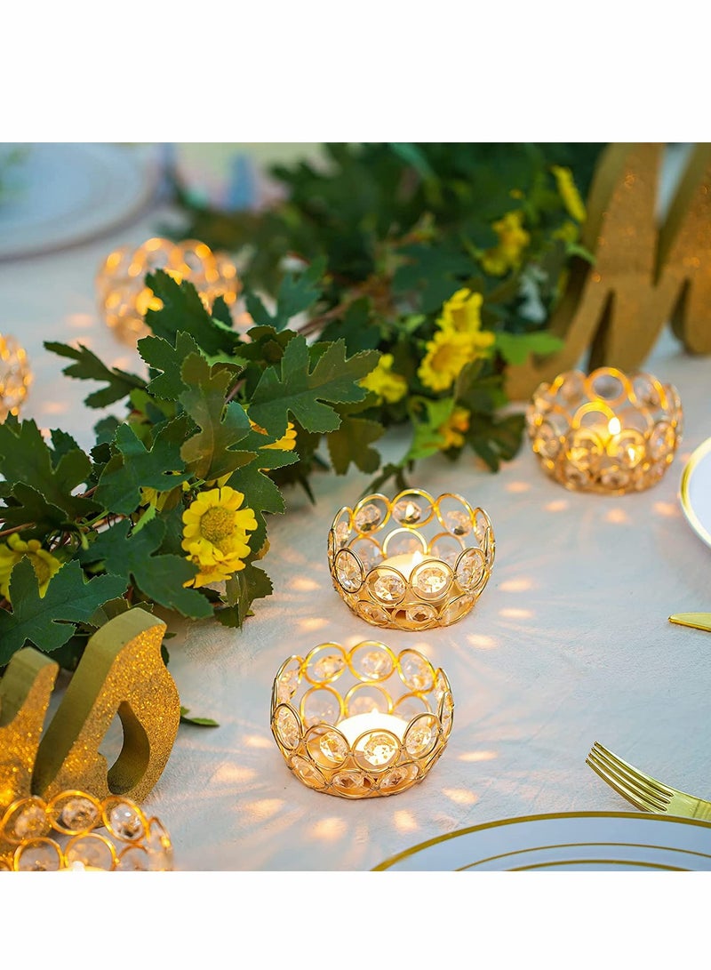 Excefore Glass Candle Holder, Tea Light Holder, 2.67" Perfect Centerpieces for Wedding, Party, Home Decor (6 Pieces) - Image 2