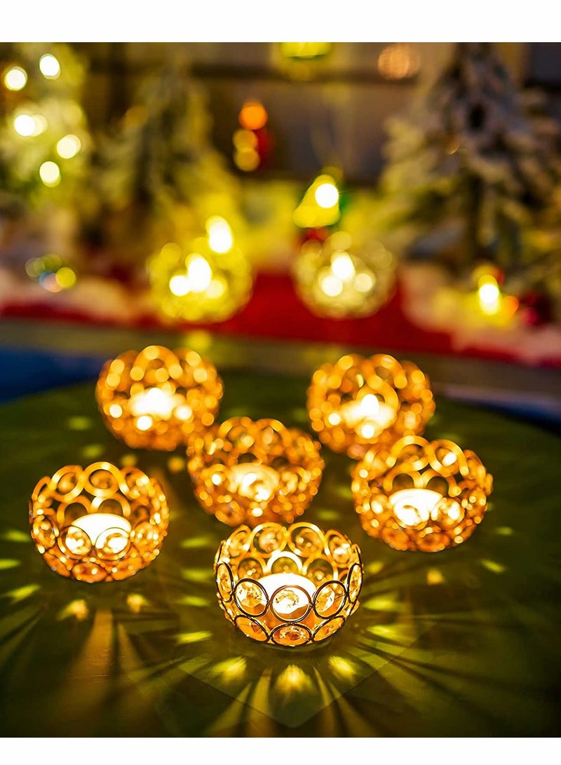 Excefore Glass Candle Holder, Tea Light Holder, 2.67" Perfect Centerpieces for Wedding, Party, Home Decor (6 Pieces) - Image 3