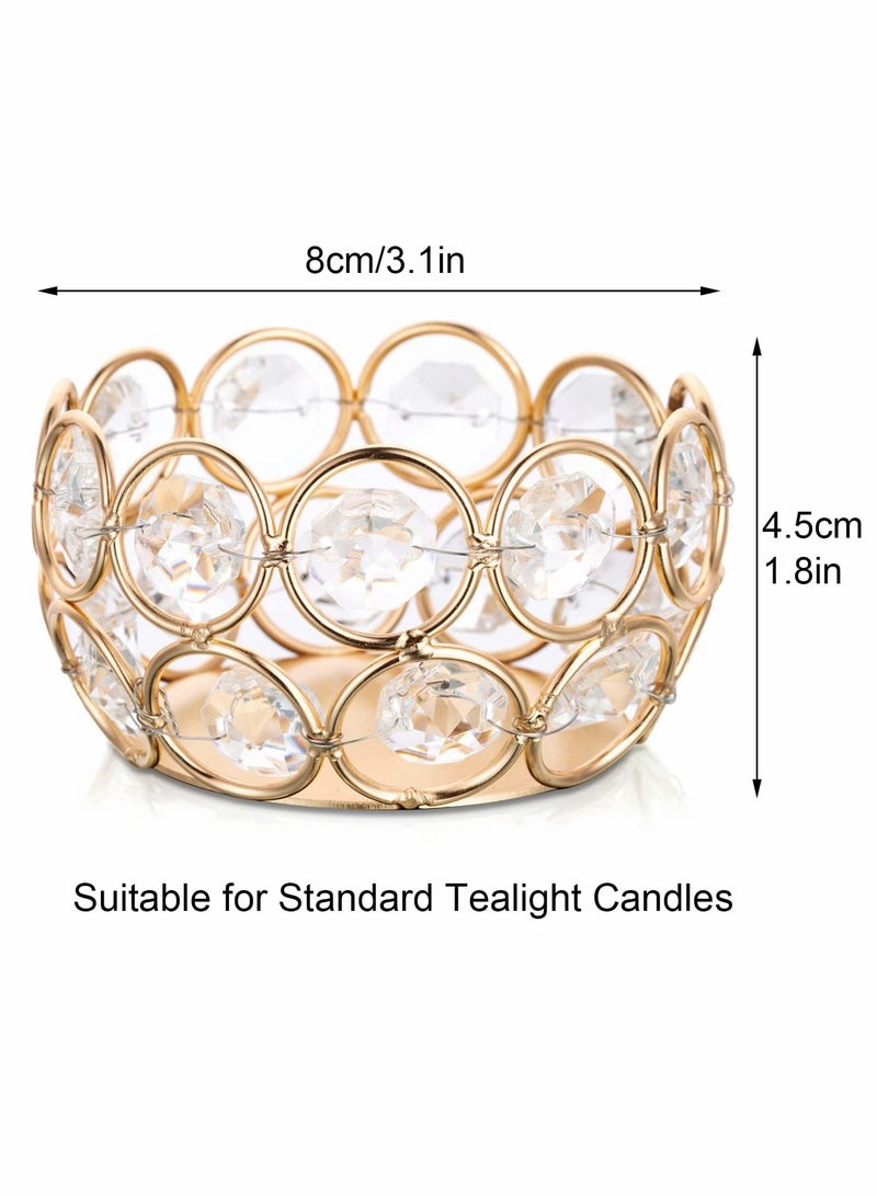 Excefore Glass Candle Holder, Tea Light Holder, 2.67" Perfect Centerpieces for Wedding, Party, Home Decor (6 Pieces) - Image 4