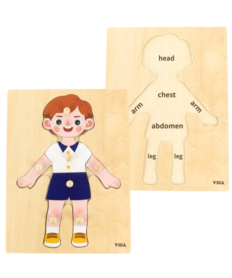 Boy Body 7 Piece Knob Puzzle