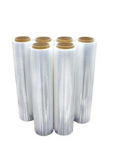 vsell24 Pack of 6PC Stretch Film Wrap 3 KG (400 Core ) Clear Packing with Heavy Duty Household Materials ,Office , Warehouse  - Image 4