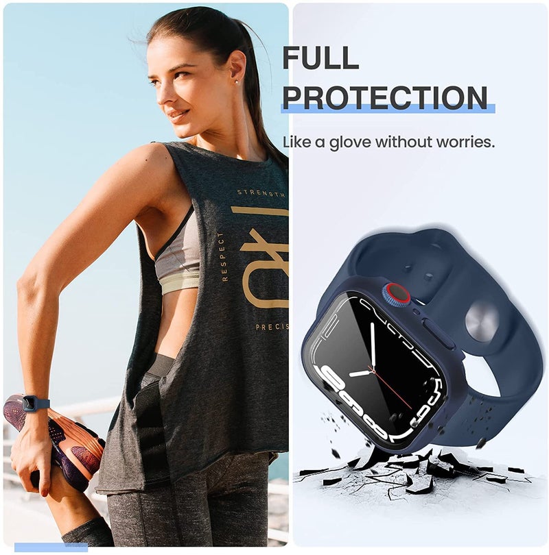 Tensea [3PCS for Apple Watch Screen Protector Case 40mm SE 3/SE 2rd Generation/SE/Series 6/5/4 Accessories, iWatch Protective Face Cover for Women Men, Bumper Tempered Glass for iPhone Watch 40 mm - Image 3