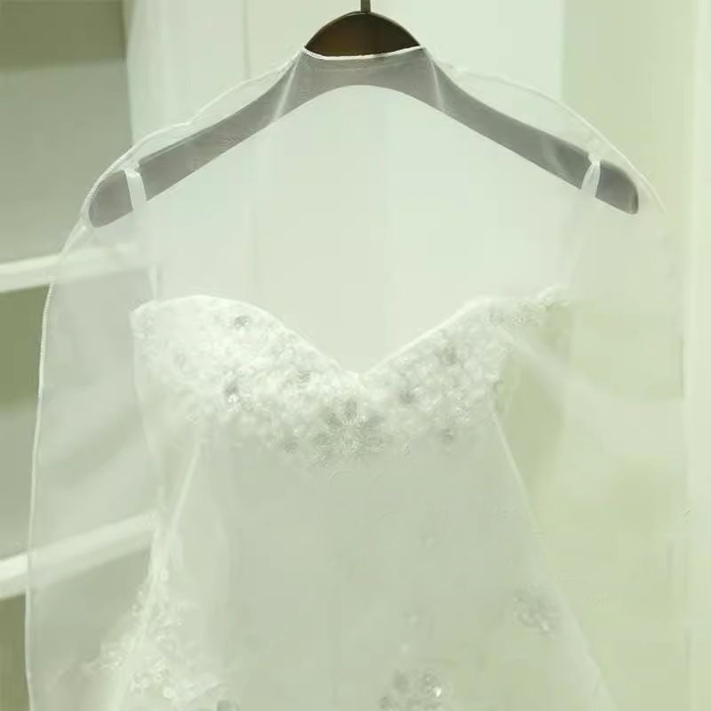 Wedding Dust Cover Mesh Encryption Dress Dust Bag Lengthened Transparent Soft Mesh Children'S Cheongsam Xiuhe Dust Cover - Image 1
