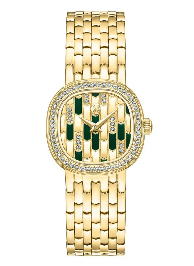 شيروتي 1881 Cerruti 1881 Ladies Yellow Gold Plated Gold & Green Dial Watch