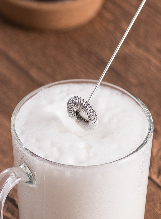 ROMAUNT Electric Milk Frother Drink Mixer ROMAUNT Handheld Electric Battery Operated Frother Coffee Stainless Steel Foam Maker Perfect for Espresso, Latte, Cappuccino with Bonus Protective Case, Mix Spoon - Image 4