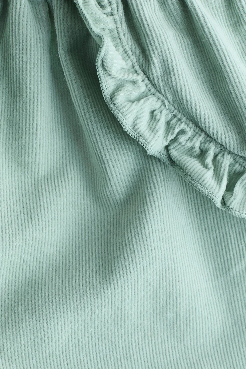 H&M Frill-trimmed corduroy trousers