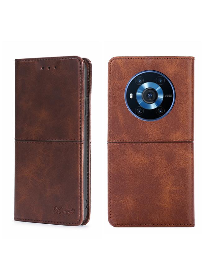 Green Tiger Case For Honor Magic3 Cow Texture Magnetic Horizontal Flip Leather Phone Case - Image 1