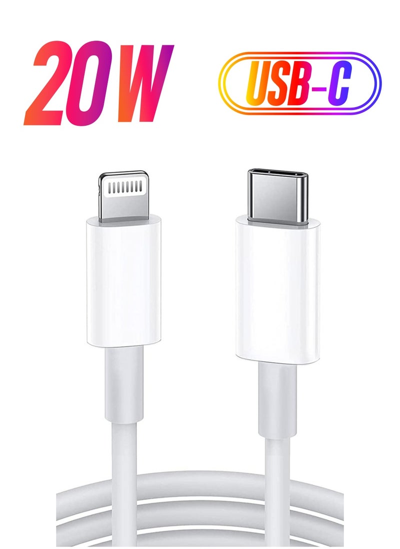 Generic - USB C to Lightning Cable 2M [MFi Certified] Compatible with Apple iPhone 14 Pro Max/13/12/11 Pro/X/XS/XR/8 Plus/AirPods Pro,Supports Power Delivery,White - Image 1