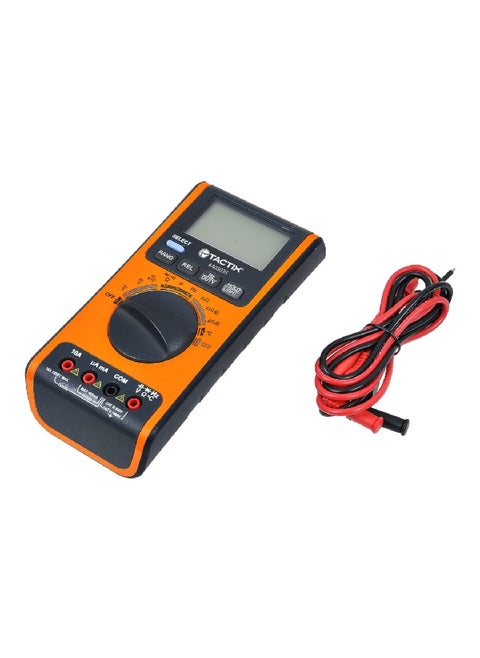 AC/DC Digital Multi Tester with LCD Display Orange and Black 403035&1