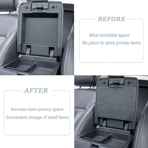 JKCOVER Center Console Hidden Box Organizer Compatible with 2024 2025 2026 Toyota Tacoma Accessories Armrest Secret Compartment Press to Open and Close（Patented Design） - Image 4