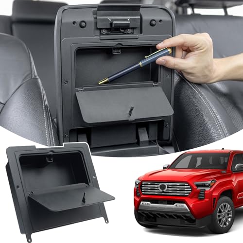 JKCOVER Center Console Hidden Box Organizer Compatible with 2024 2025 2026 Toyota Tacoma Accessories Armrest Secret Compartment Press to Open and Close（Patented Design） - Image 1