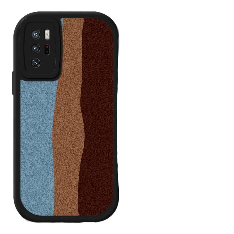 MS غطاء واقي بملمس جلد لـ Redmi Note 13 Pro مع حماية من السقوط وتغطية كاملة مع مقاوم للصدمات مع نمط مخطط مع تصميم كرتوني باللون أزرق باللون الأزرق باللون الأحمر - Image 4
