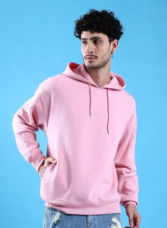 The Indian Garage Co  The Indian Garage Co Men Regular Fit Solid Hooded Full Sleeves Sweatshirt  | Best Price UAE
