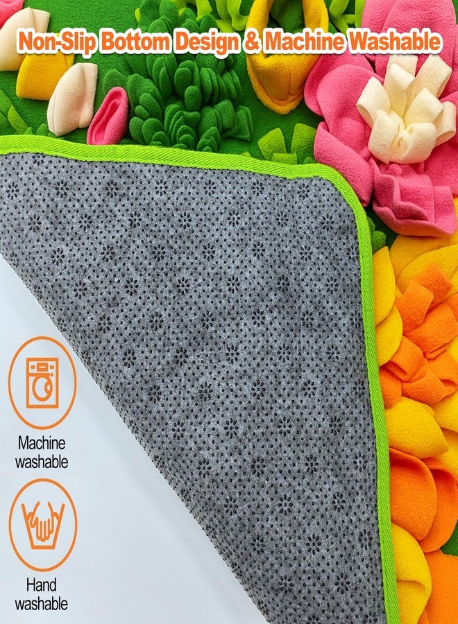 Adpartner Rabbit Foraging Mat, 20"x20" Pet Snuffle Mat Interactive Snuffle Feeding Toy for Rabbits Guinea Pigs Chinchillas, Washable Pet Feed Game Bunny Toys to Stimulate Natural Foraging Skills - Image 4